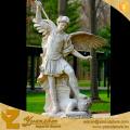 Life Size Marble Famous Religious Winged Angel Statue On Pedestal (STU-A1272)